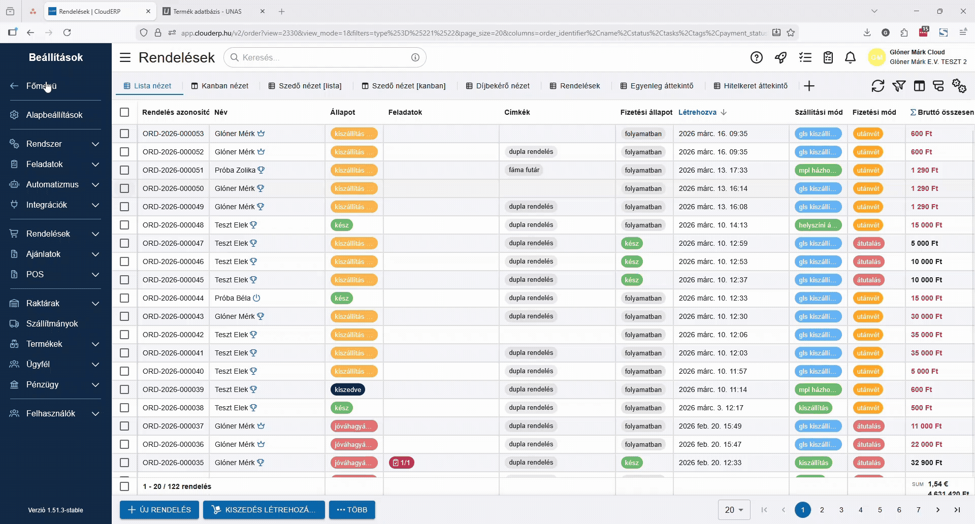 Adobe Express - Rendelések _ CloudERP — Mozilla Firefox - 23 March 2026.gif
